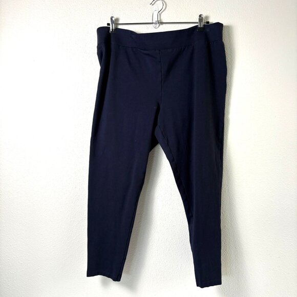 LOFT Pants - Loft Pull On Legging Pants Size XXL Blue Cropped Ankle Stretch High Rise Comfort